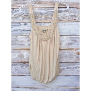Beaded Cream Tank